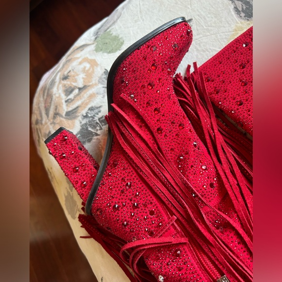 Red Jessica Simpson sparkly boots - Picture 4 of 5
